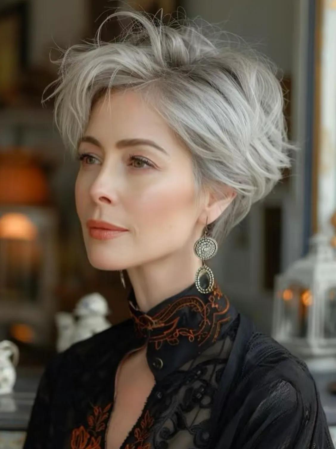 Không nhuộm, không che giấu: Kiểu tóc giúp phụ nữ 60+ đẹp một cách điềm tĩnh - Ảnh 18.