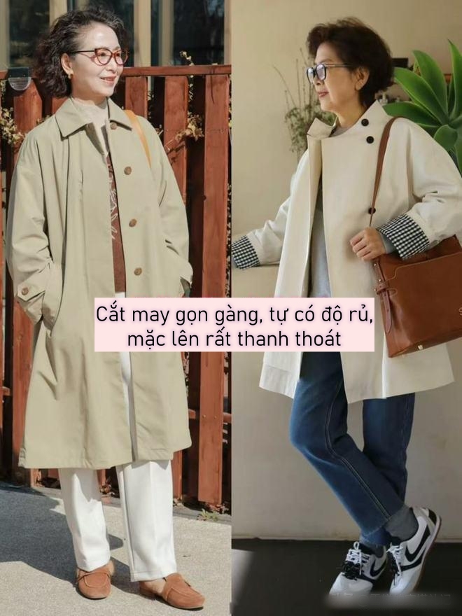 M&ugrave;a đ&ocirc;ng mặc sao cho sang? Phụ nữ trung ni&ecirc;n chỉ cần đổi &aacute;o kho&aacute;c l&agrave; đủ- Ảnh 5.