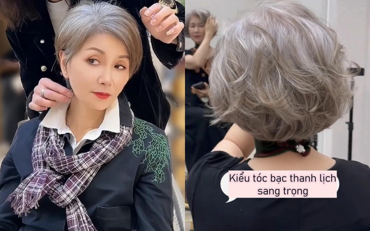 Không nhuộm, không che giấu: Kiểu tóc giúp phụ nữ 60+ đẹp một cách điềm tĩnh - Ảnh 1.