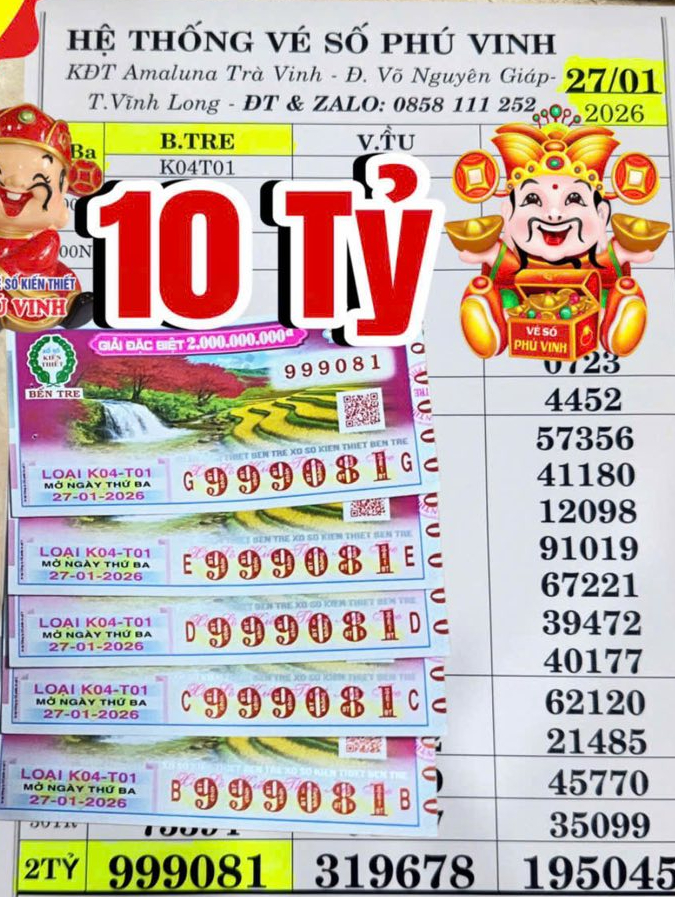 Xổ số miền Nam 2026: Nữ khách hàng trúng độc đắc 10 tỉ đồng tại Vĩnh Long - Ảnh 2. Xổ số miền Nam 2026: Nữ khách hàng trúng độc đắc 10 tỉ đồng tại Vĩnh Long - Ảnh 2.
