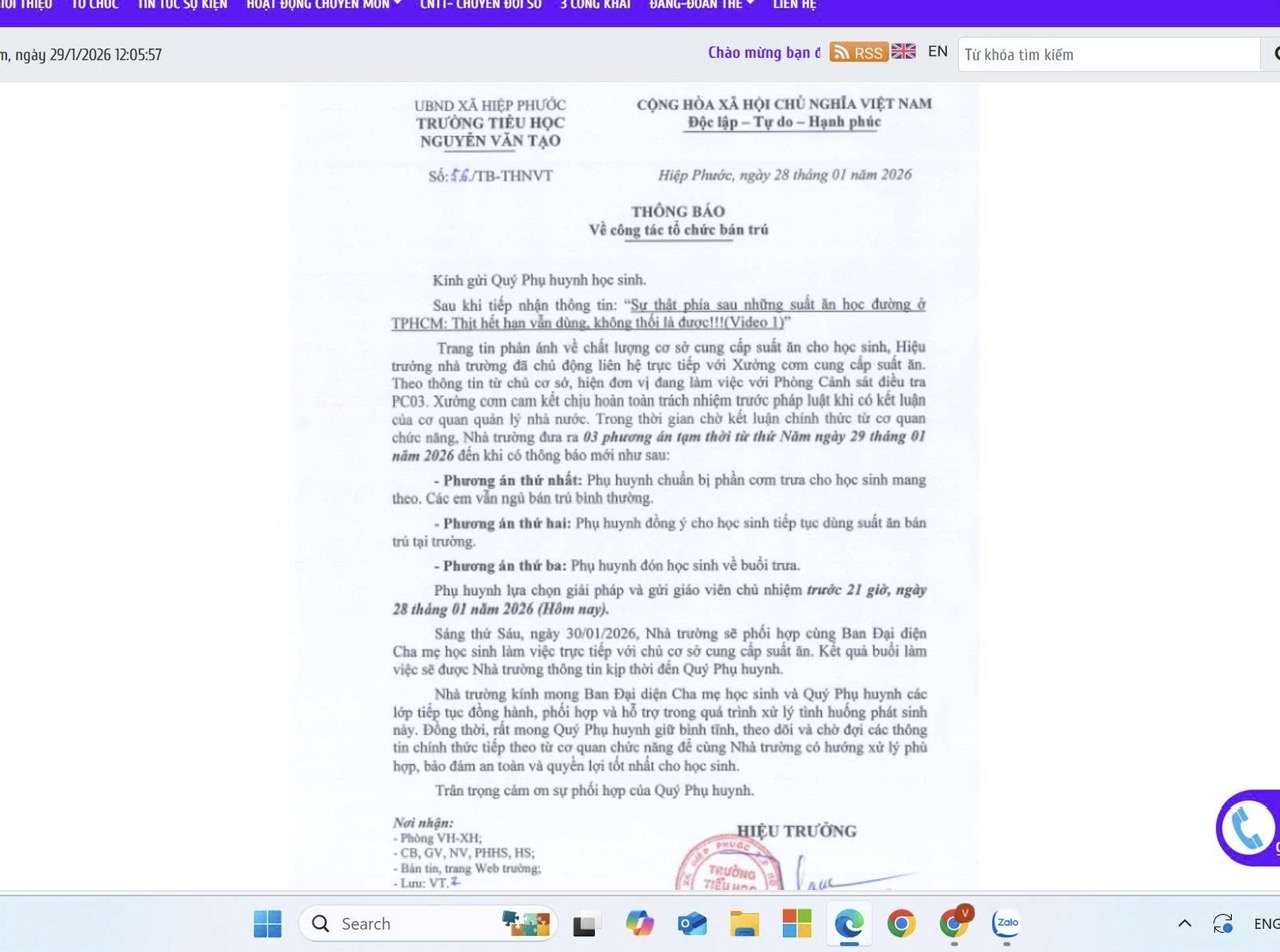 Th&ecirc;m loạt trường học ở TPHCM dừng bữa ăn b&aacute;n tr&uacute; trước nghi vấn thực phẩm kh&ocirc;ng an to&agrave;n  - Ảnh 2.