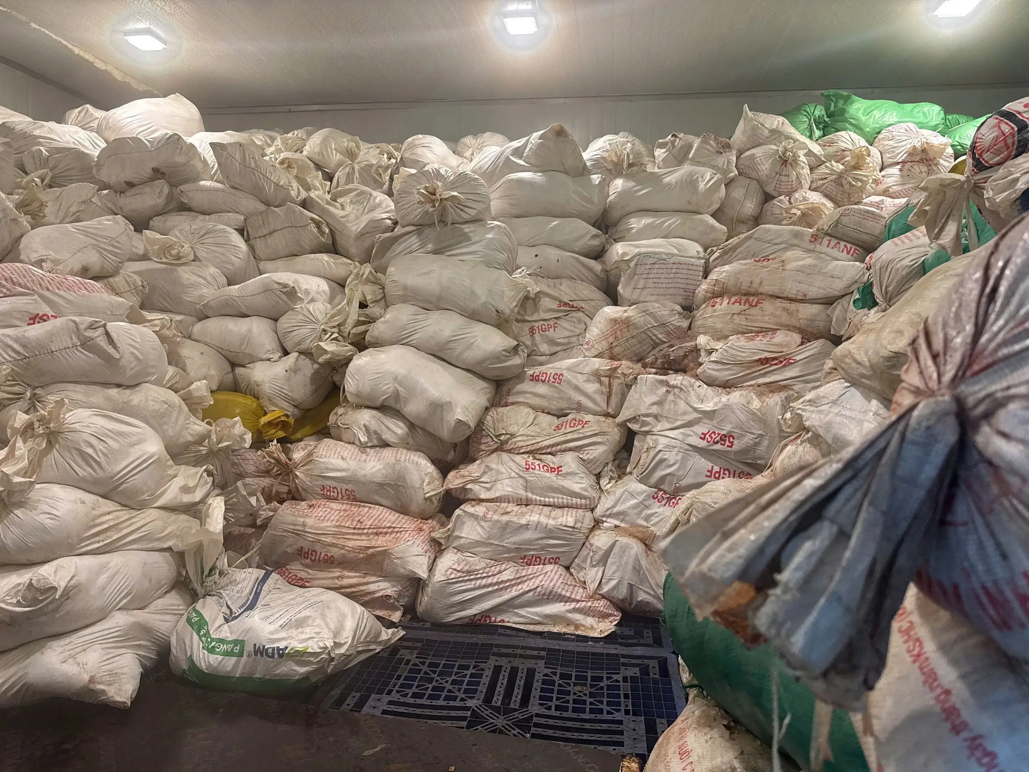 Cận cảnh 60 tấn l&ograve;ng lợn kh&ocirc;ng r&otilde; nguồn gốc bốc m&ugrave;i ở H&agrave; Nội chuẩn bị ti&ecirc;u thụ - Ảnh 3.