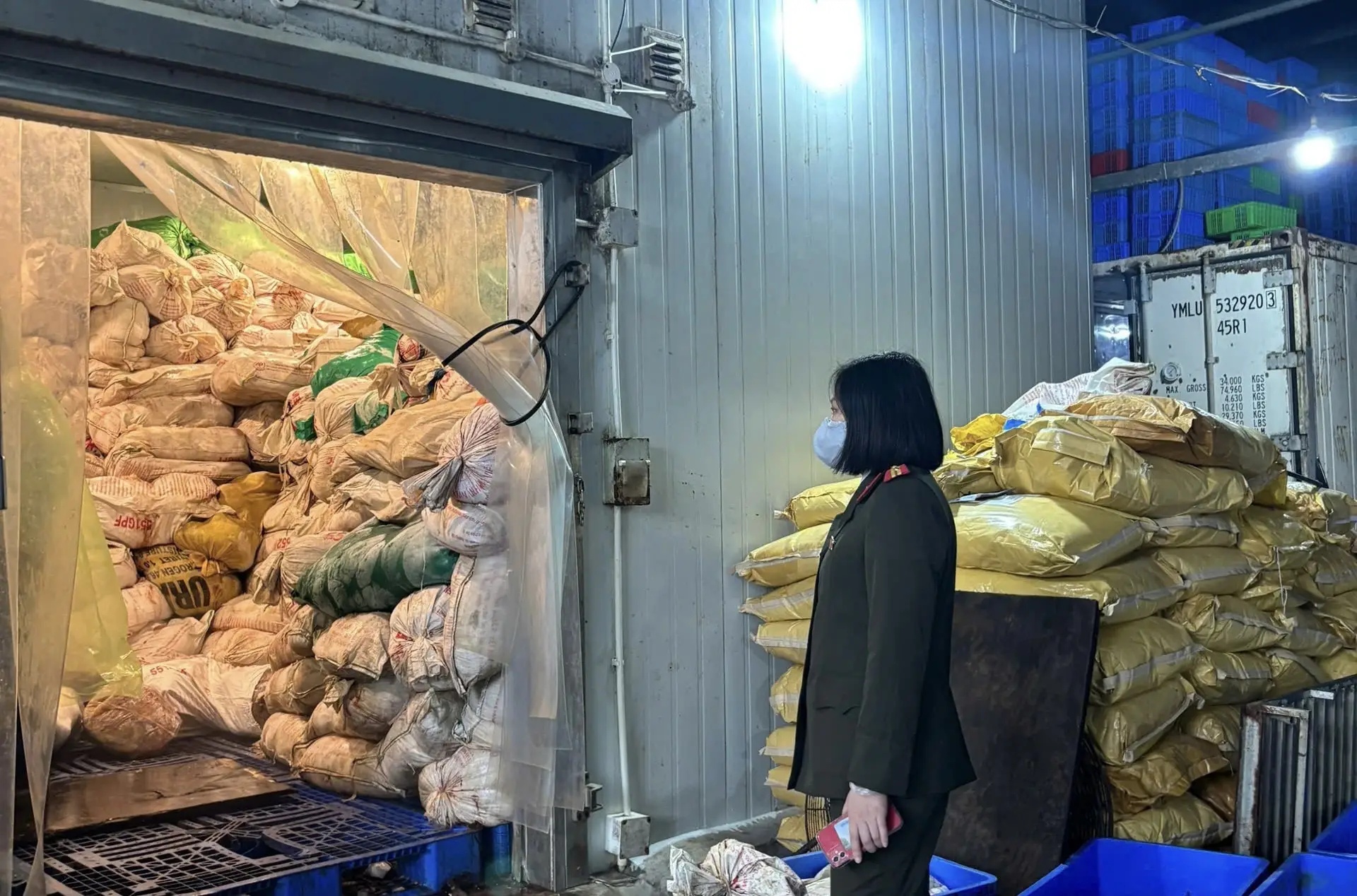 Cận cảnh 60 tấn l&ograve;ng lợn kh&ocirc;ng r&otilde; nguồn gốc bốc m&ugrave;i ở H&agrave; Nội chuẩn bị ti&ecirc;u thụ - Ảnh 1.