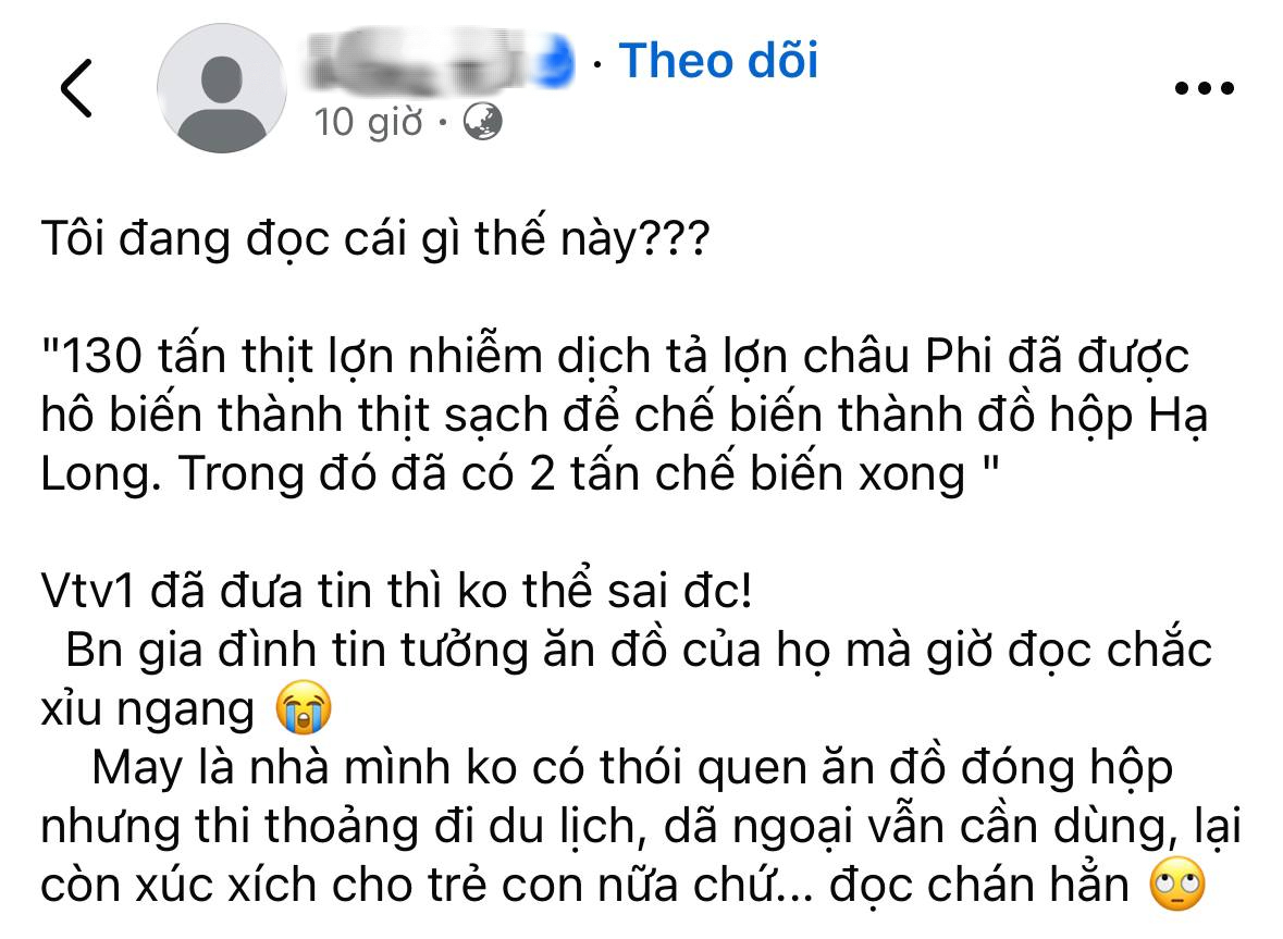 Ngay lúc này: Người tiêu dùng sốc nặng khi biết sự thật về thịt hộp pate Cột Đèn nhiễm bệnh- Ảnh 11. Ngay lúc này: Người tiêu dùng sốc nặng khi biết sự thật về thịt hộp pate Cột Đèn nhiễm bệnh- Ảnh 11.