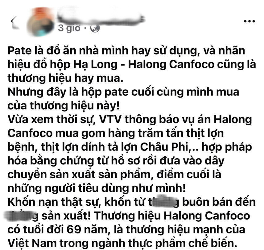 Ngay lúc này: Người tiêu dùng sốc nặng khi biết sự thật về thịt hộp pate Cột Đèn nhiễm bệnh- Ảnh 5. Ngay lúc này: Người tiêu dùng sốc nặng khi biết sự thật về thịt hộp pate Cột Đèn nhiễm bệnh- Ảnh 5.