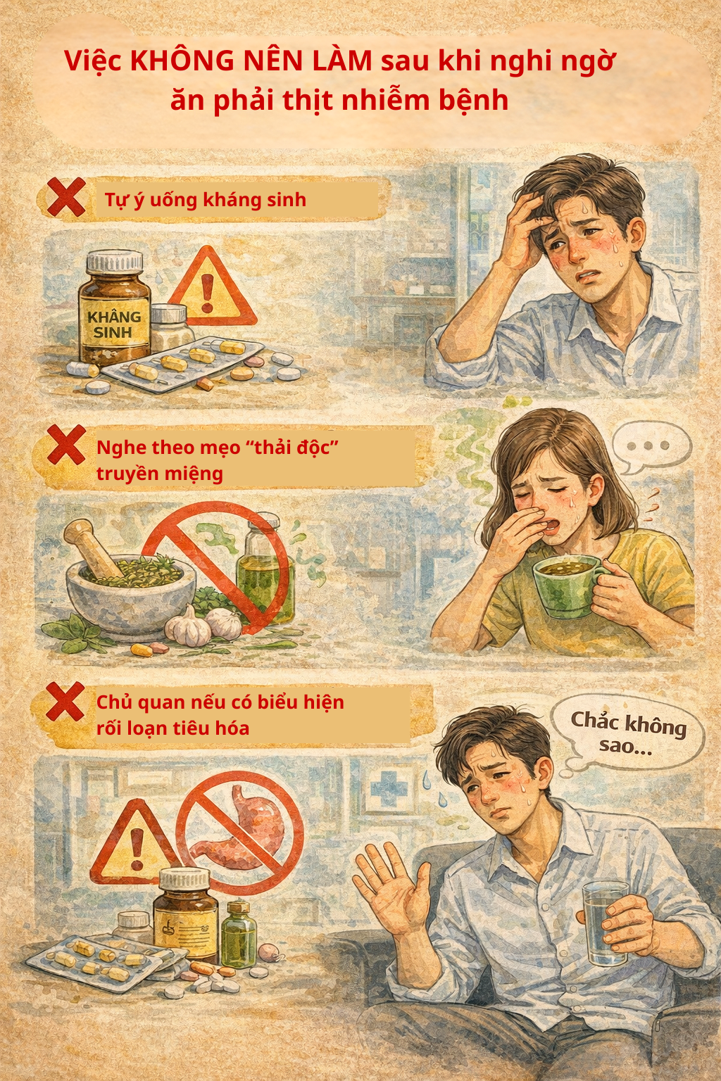 Nghi ngờ đã ăn phải thịt lợn nhiễm bệnh? Đừng hoảng loạn - tuyệt đối không làm 3 việc này - Ảnh 2.