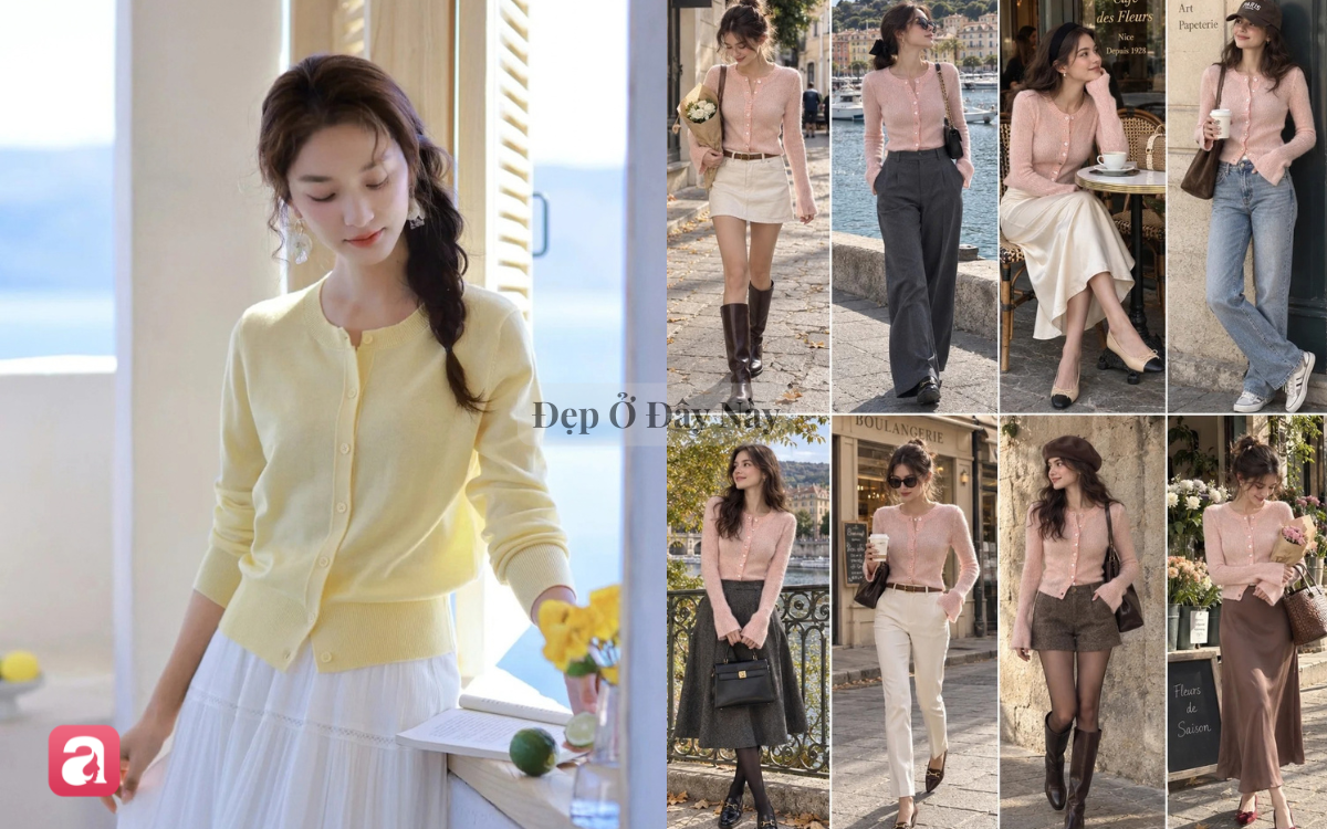 Mùa Thu diện cardigan mỏng là đẹp nhất: Vừa dễ lên đồ còn tôn dáng cực xinh - Ảnh 2.