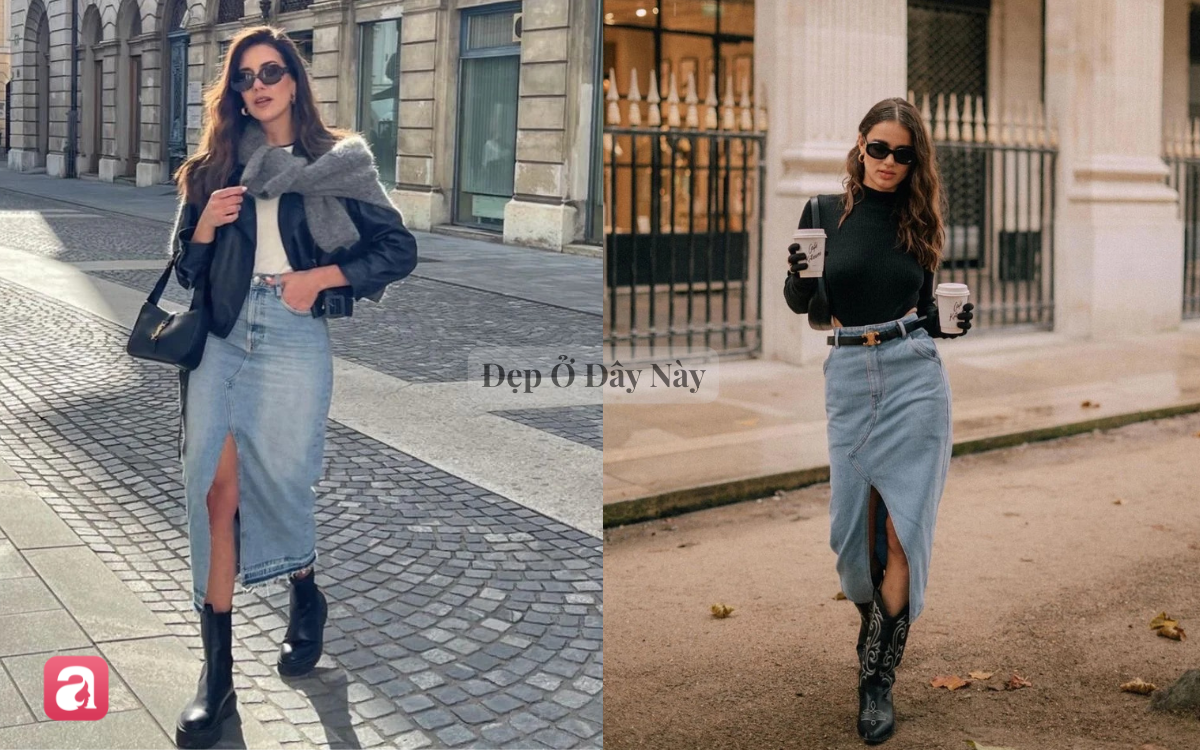 Chân váy jeans dáng dài: Vừa trẻ trung vừa sang chuẩn