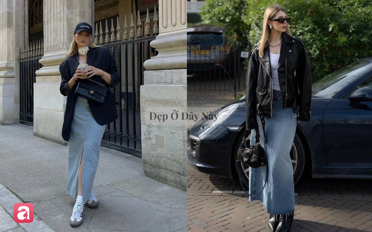 Chân váy jeans dáng dài: Vừa trẻ trung vừa sang chuẩn