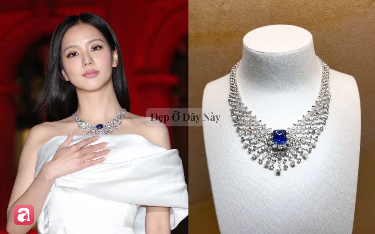 Chiếc v&ograve;ng th&aacute;ch thức mọi nghệ nh&acirc;n của Jisoo: Vi&ecirc;n sapphire 41 carat đẹp đến nghẹt thở - Ảnh 2.