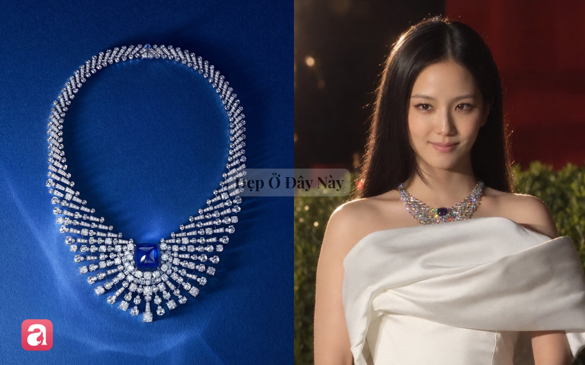 Chiếc v&ograve;ng th&aacute;ch thức mọi nghệ nh&acirc;n của Jisoo: Vi&ecirc;n sapphire 41 carat đẹp đến nghẹt thở - Ảnh 3.
