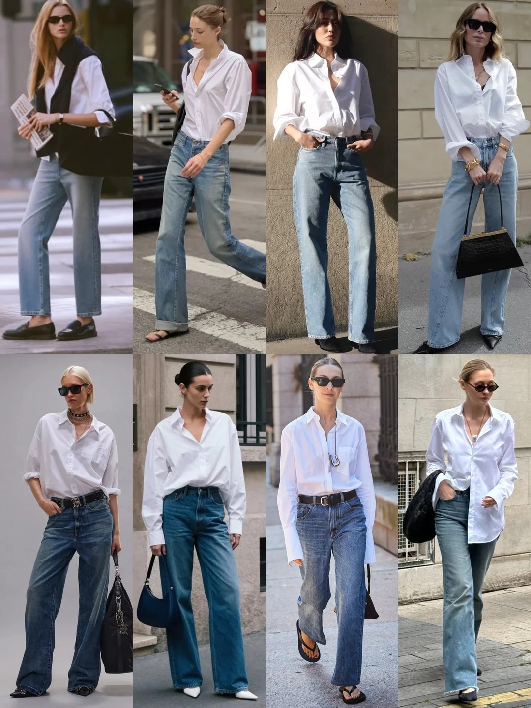 Gallery - Sơ mi trắng và jeans ống rộng: Công thức mặc đẹp cổ điển old money, tôn mọi vóc dáng - image 1