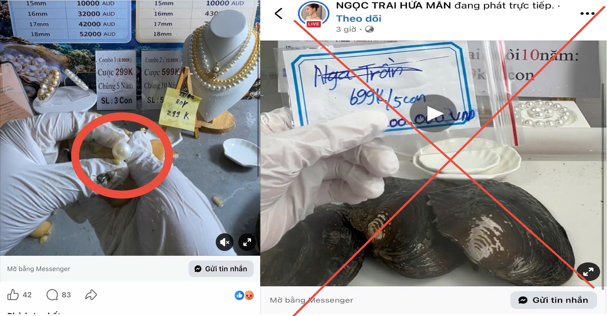 Cảnh b&aacute;o lừa đảo livestream mở ngọc trai: Người d&acirc;n cần lưu &yacute; th&ocirc;ng tin t&agrave;i khoản - Ảnh 1.
