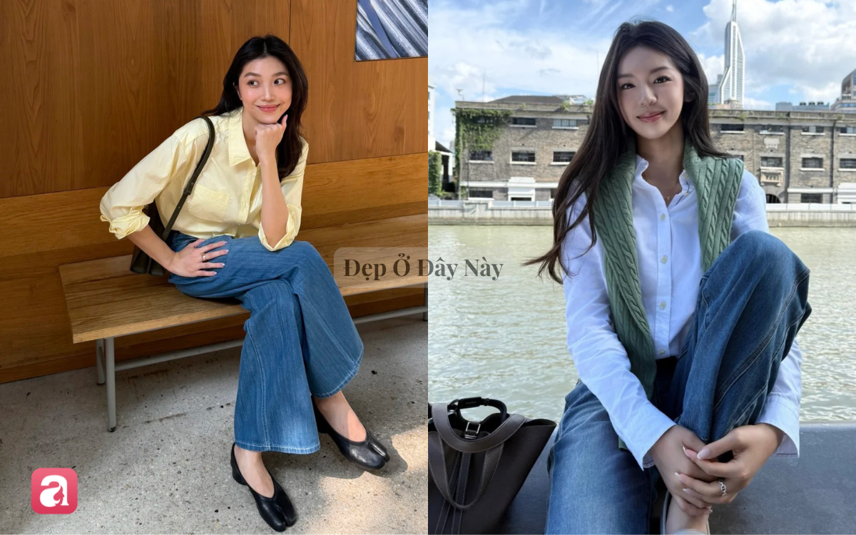 Sơ mi d&agrave;i tay v&agrave; quần jeans: Combo mặc l&agrave; trẻ, lại c&ograve;n rất sang trong m&ugrave;a thu - Ảnh 3.