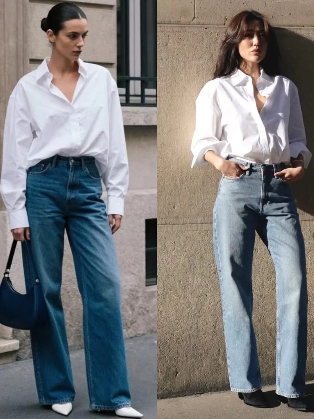 Gallery - Sơ mi trắng và jeans ống rộng: Công thức mặc đẹp cổ điển old money, tôn mọi vóc dáng - image 4