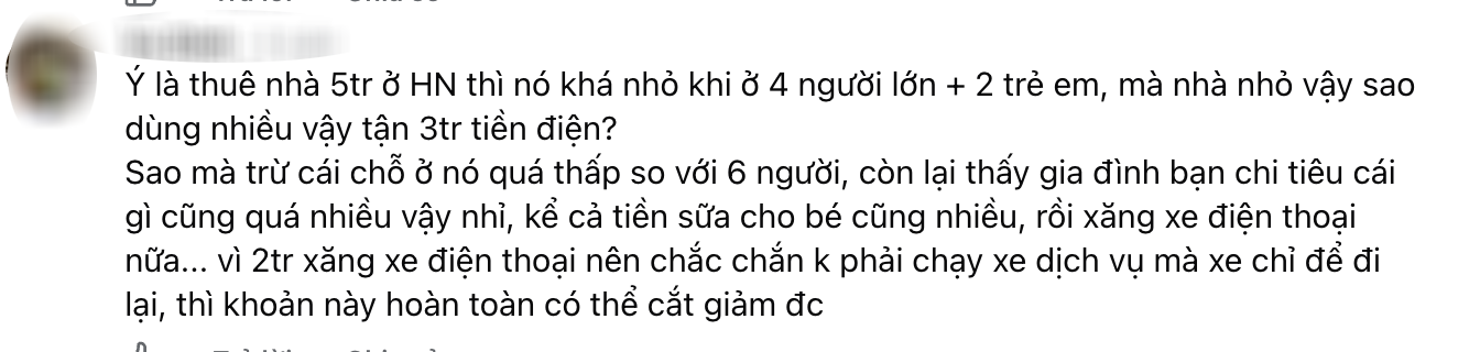 Gia đ&igrave;nh H&agrave; Nội c&oacute; 2 con sinh đ&ocirc;i ti&ecirc;u 69,3 triệu/th&aacute;ng: Kiếm 70 triệu vẫn kh&ocirc;ng dư, d&acirc;n mạng chỉ ra 3 khoản c&oacute; thể cắt ngay - Ảnh 4.