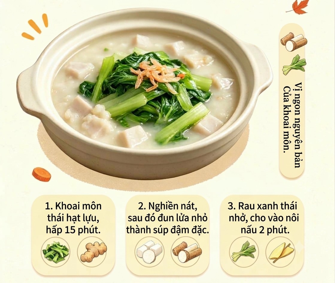 Kh&ocirc;ng phải hấp, 3 M&oacute;n ăn ngon từ khoai m&ocirc;n cho bữa ăn m&ugrave;a thu th&ecirc;m hấp dẫn - Ảnh 2.