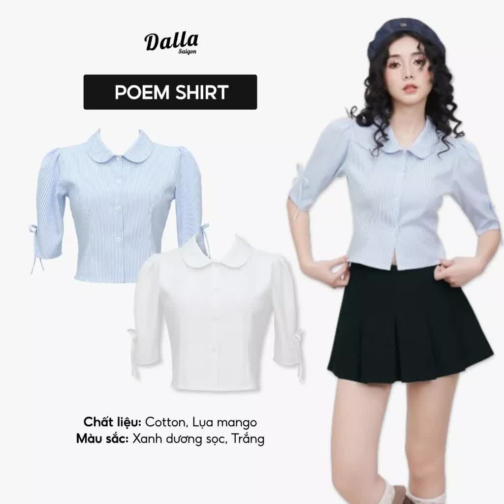 Sơ mi tay lửng: Kiểu &aacute;o vừa 