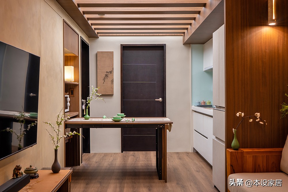 Căn hộ 46m&sup2; xuống cấp của đ&ocirc;i vợ chồng trung ni&ecirc;n được cải tạo th&agrave;nh kh&ocirc;ng gian 3 ph&ograve;ng: C&aacute;ch tận dụng từng m&eacute;t vu&ocirc;ng khiến nhiều người bất ngờ - Ảnh 5.