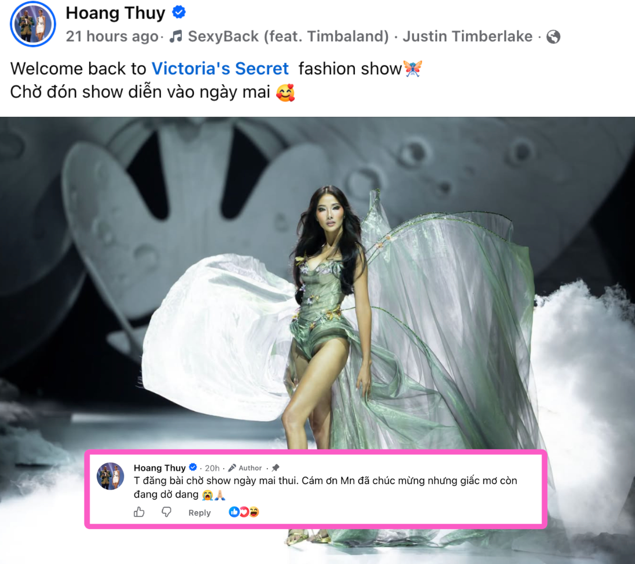Ho&agrave;ng Th&ugrave;y ước mơ Victoria ' s Secret Fashion show 2026 vẫn chưa kết th&uacute;c - Ảnh 1.