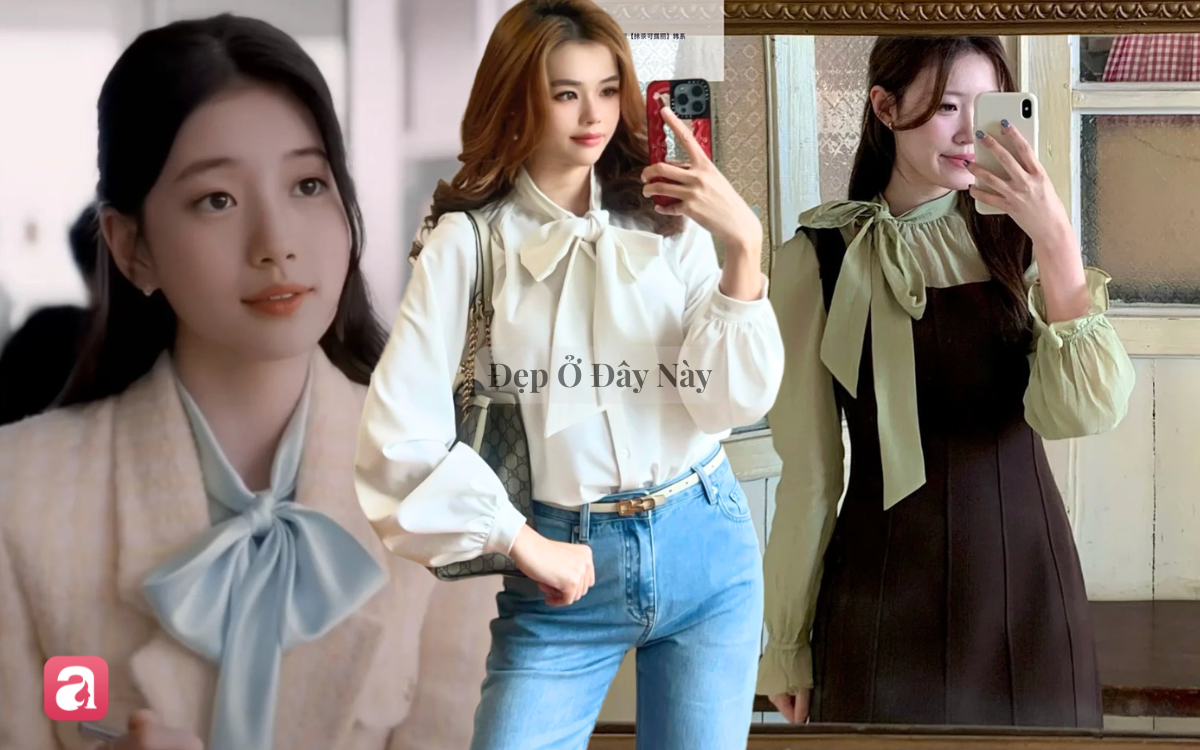 Sơ mi cổ nơ: Chiếc &aacute;o chuẩn 