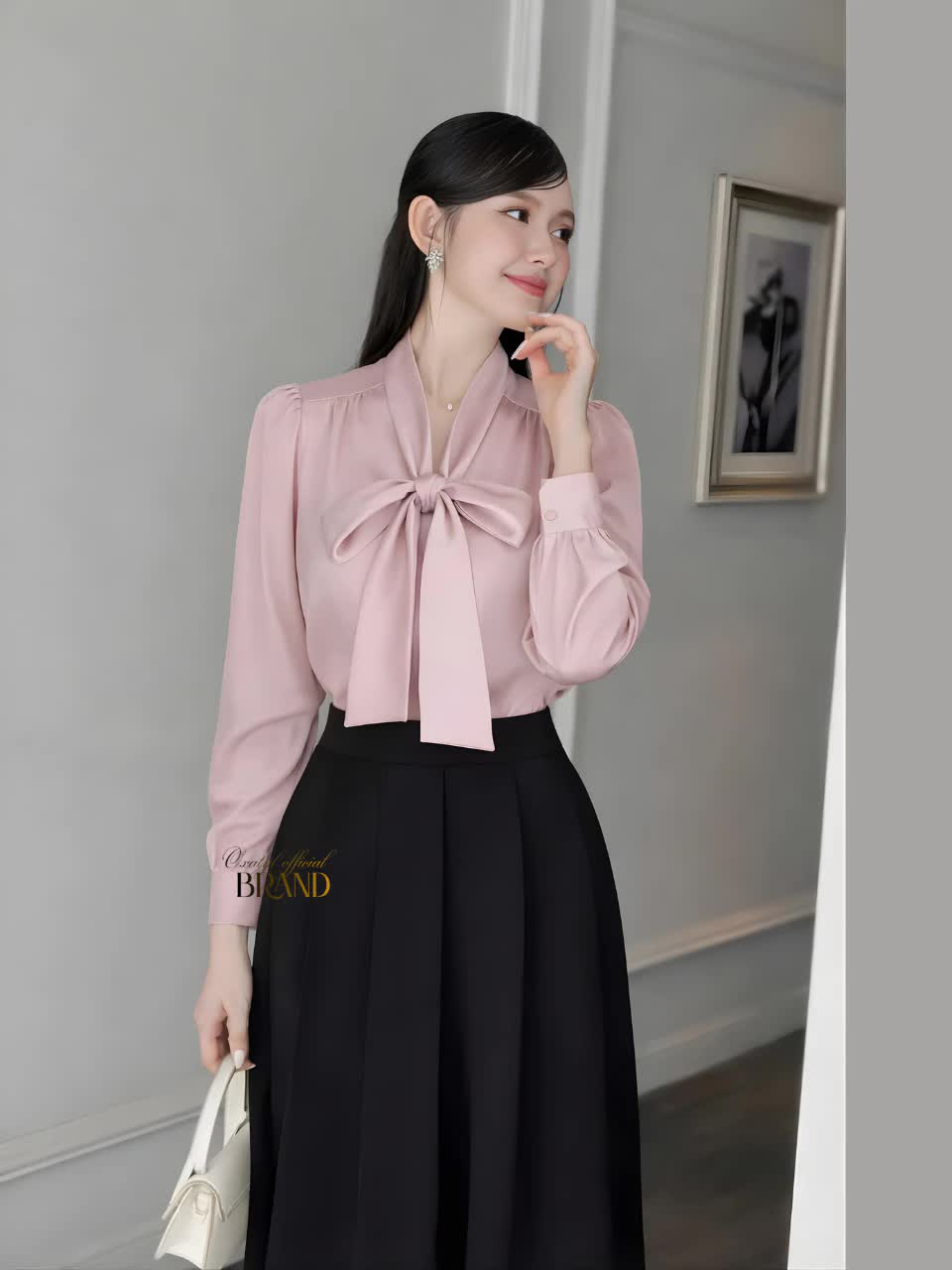 Sơ mi cổ nơ: Chiếc &aacute;o chuẩn 