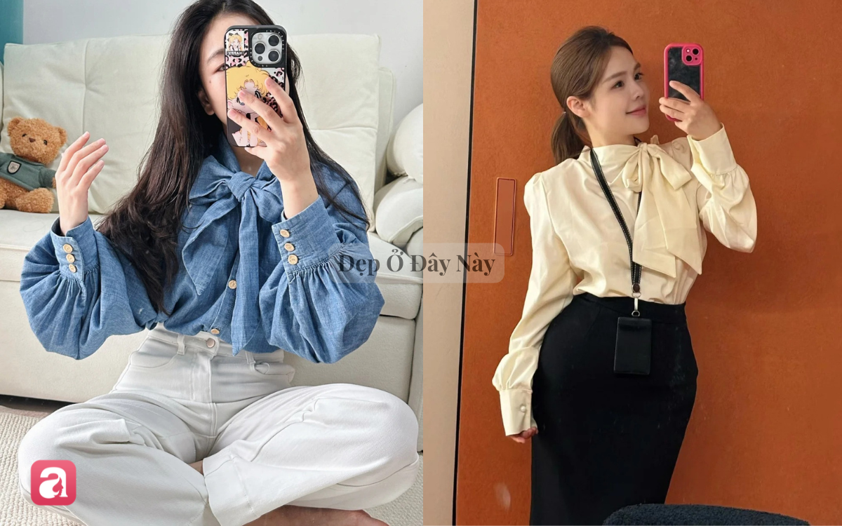 Sơ mi cổ nơ: Chiếc &aacute;o chuẩn 