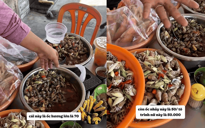 Theo ch&acirc;n Miko Lan Trinh v&agrave; Kenji đến qu&aacute;n ốc b&igrave;nh d&acirc;n sau chợ Đầm, c&oacute; m&oacute;n ngon đến mức muốn h&uacute;p sạch nước luộc - Ảnh 7.