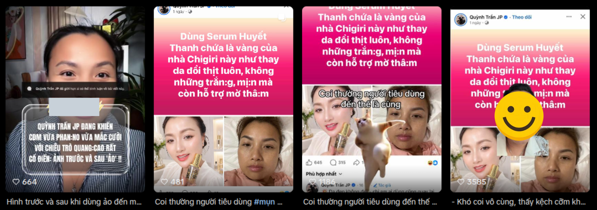 Quỳnh Trần JP g&acirc;y tranh c&atilde;i v&igrave; quảng c&aacute;o serum kh&ocirc;ng thực tế tr&ecirc;n mạng x&atilde; hội - Ảnh 3.