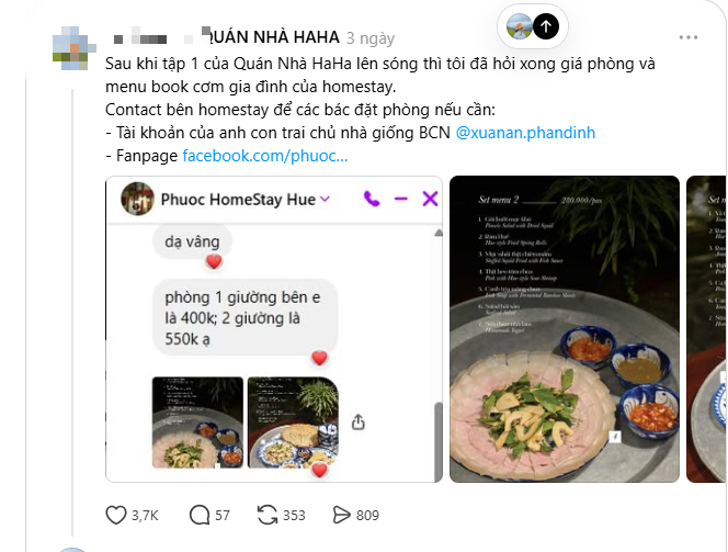 Phuoc homestay Hue trải nghiệm tuyệt vời với gi&aacute; chỉ 400k Giữa l&ograve;ng cố đ&ocirc; Huế - Ảnh 1.