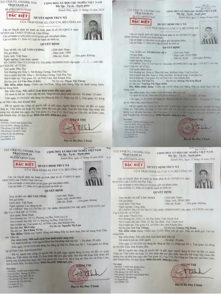 Bắt giữ Lê Văn Cường , phạm nhân trốn Trại giam A2 ở khánh hòa - Ảnh 2. Bắt giữ Lê Văn Cường , phạm nhân trốn Trại giam A2 ở khánh hòa - Ảnh 2.