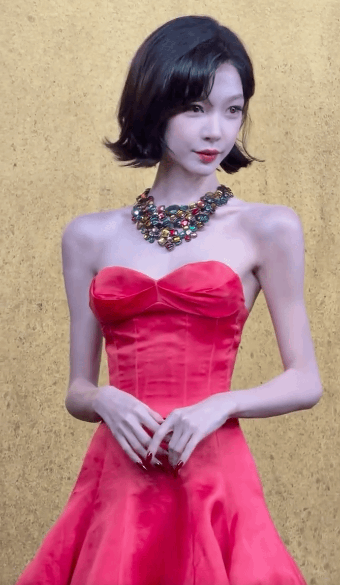 Dịch Mộng Linh gầy như bộ xương kh&ocirc; tr&ecirc;n thảm đỏ VOGUE 2026 - Ảnh 1.