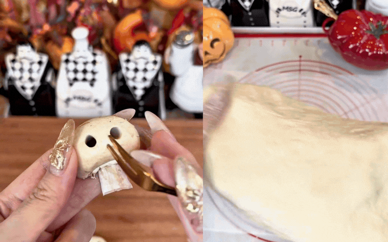 Ngọc Loan v&agrave;o bếp l&agrave;m pizza Halloween đẹp mắt v&agrave; nồi c&agrave; chua độc đ&aacute;o - Ảnh 6.