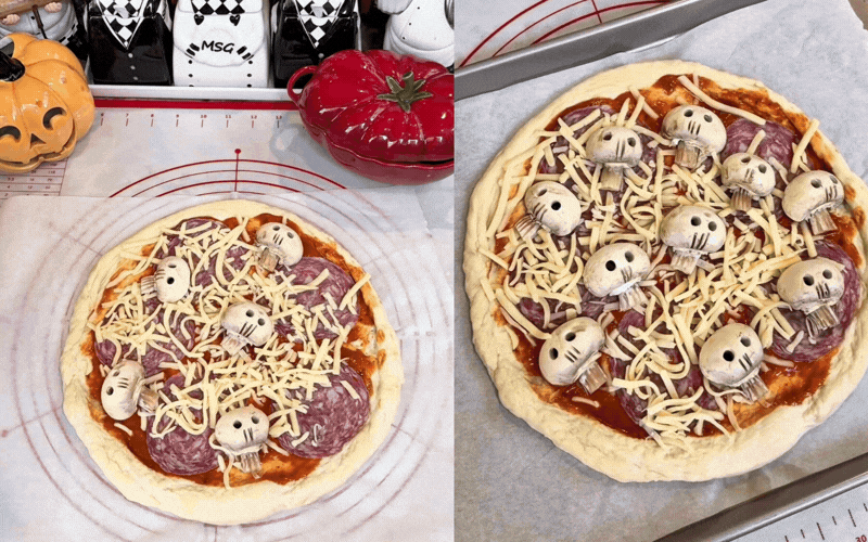 Ngọc Loan v&agrave;o bếp l&agrave;m pizza Halloween đẹp mắt v&agrave; nồi c&agrave; chua độc đ&aacute;o - Ảnh 12.