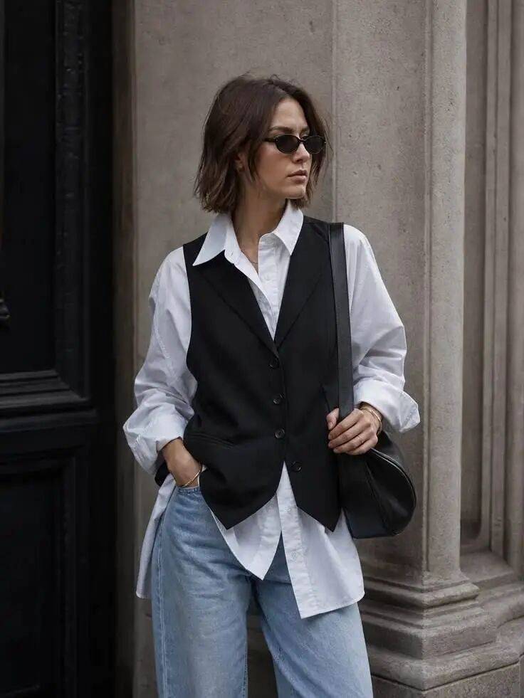 4 c&ocirc;ng thức phối đồ layer cực hot m&ugrave;a thu: Chiếc &aacute;o gile đa năng v&agrave; nghệ thuật tạo n&ecirc;n thần th&aacute;i tr&iacute; thức, sang trọng n&agrave;ng n&agrave;o cũng n&ecirc;n thử- Ảnh 21.