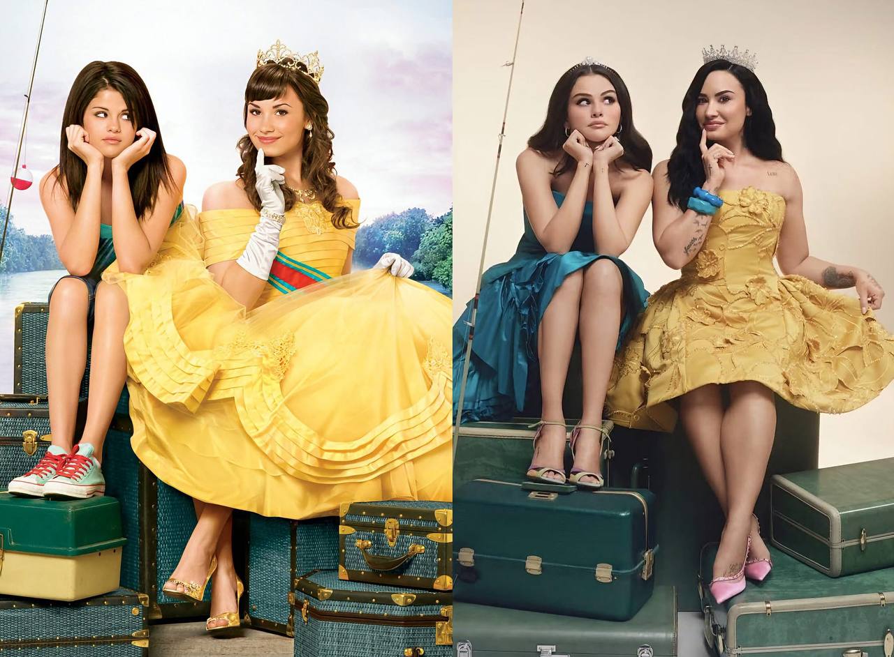 Selena Gomez v&agrave; Demi Lovato t&aacute;i hợp: H&igrave;nh ảnh đẹp gợi nhớ tuổi thơ - Ảnh 2.