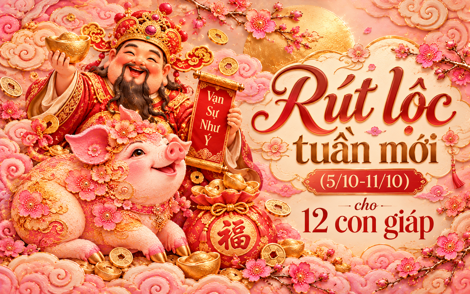 Rút lộc may mắn tuần mới 5 / 10 – 11 / 10 cho 12 con giáp , Thần Tài nhắn gửi điều gì? - Ảnh 2. Rút lộc may mắn tuần mới 5 / 10 – 11 / 10 cho 12 con giáp , Thần Tài nhắn gửi điều gì? - Ảnh 2.