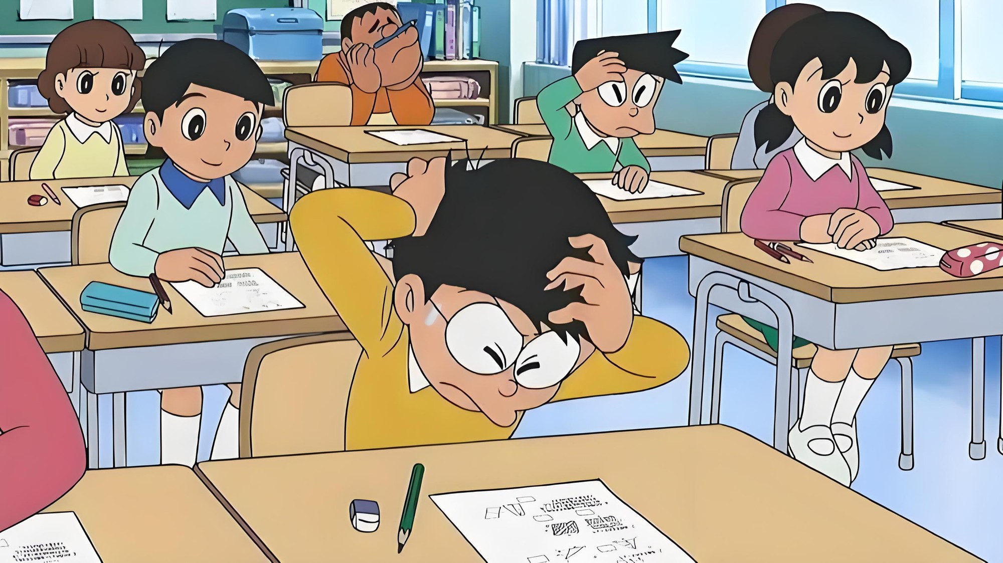 V&igrave; sao Nobita v&agrave; c&aacute;c bạn kh&ocirc;ng mặc đồng phục khi đi học? - Ảnh 1.