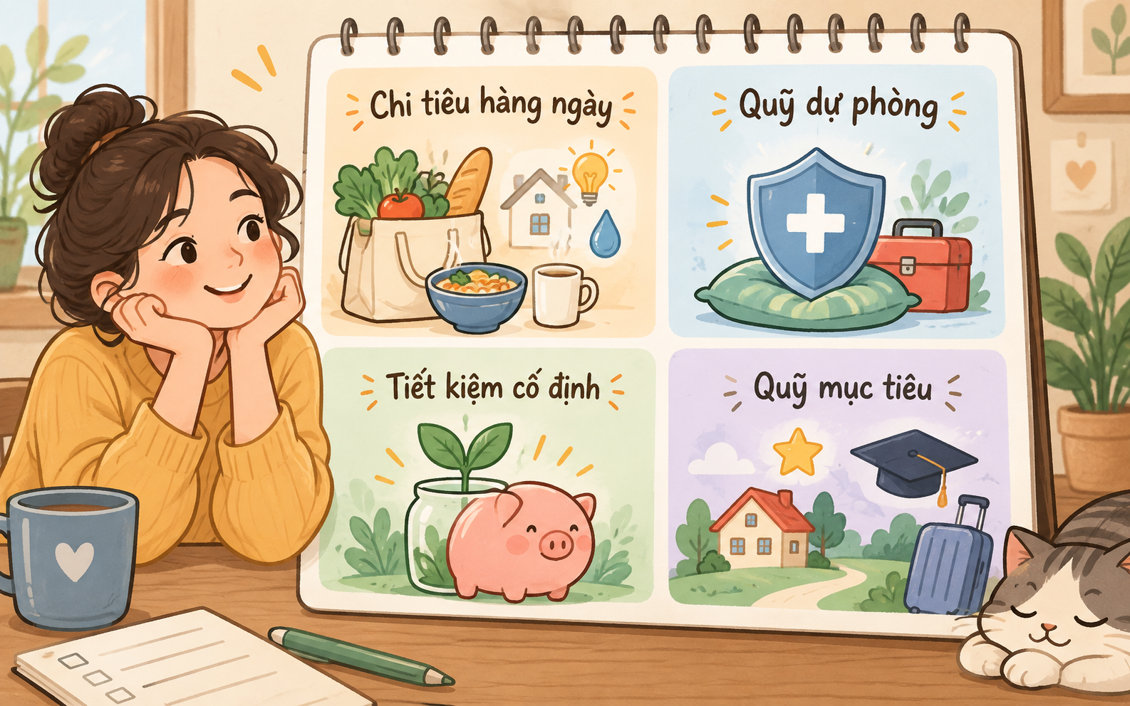 Mỗi tháng vừa nhận lương, người phụ nữ này lập tức chia tiền thành 4 ô: Sau tuổi 40 mới hiểu cách này giúp tiêu tiền không còn thấp thỏm - Ảnh 1.