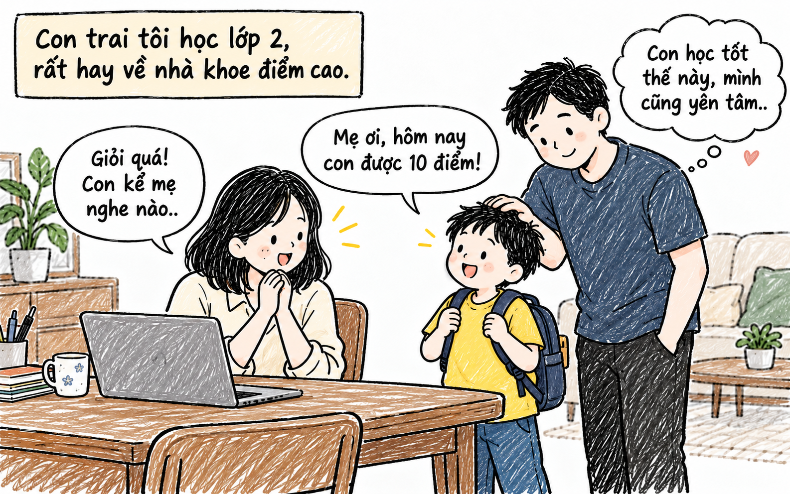 Con trai liên tục khoe điểm 10, mãi cho đến khi họp phụ huynh tôi mới ngỡ ngàng khi biết toàn bộ sự thật- Ảnh 1.