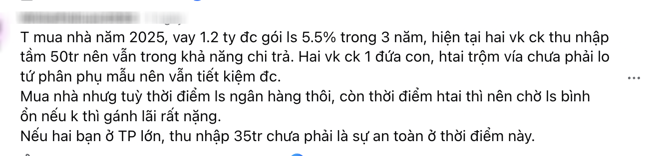 Thu nhập 35 triệu/th&aacute;ng, đ&atilde; t&iacute;ch lũy được 600 triệu: C&oacute; n&ecirc;n vay hơn 1,5 tỷ để mua nh&agrave;? - Ảnh 4.