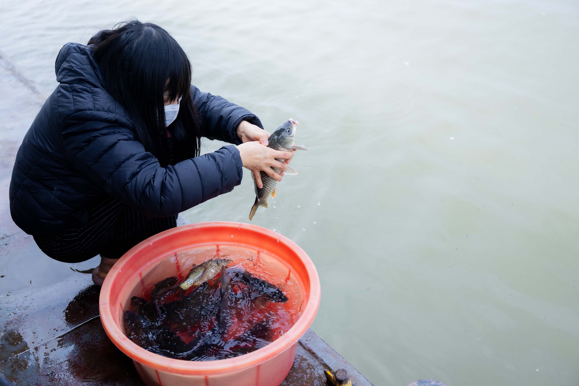 M&iacute;a chằng k&iacute;n xe m&aacute;y, c&aacute; ch&eacute;p đỏ rực bến s&ocirc;ng: TP.HCM - H&agrave; Nội rộn r&agrave;ng tiễn &ocirc;ng C&ocirc;ng &ocirc;ng T&aacute;o ng&agrave;y 23 th&aacute;ng Chạp- Ảnh 9.