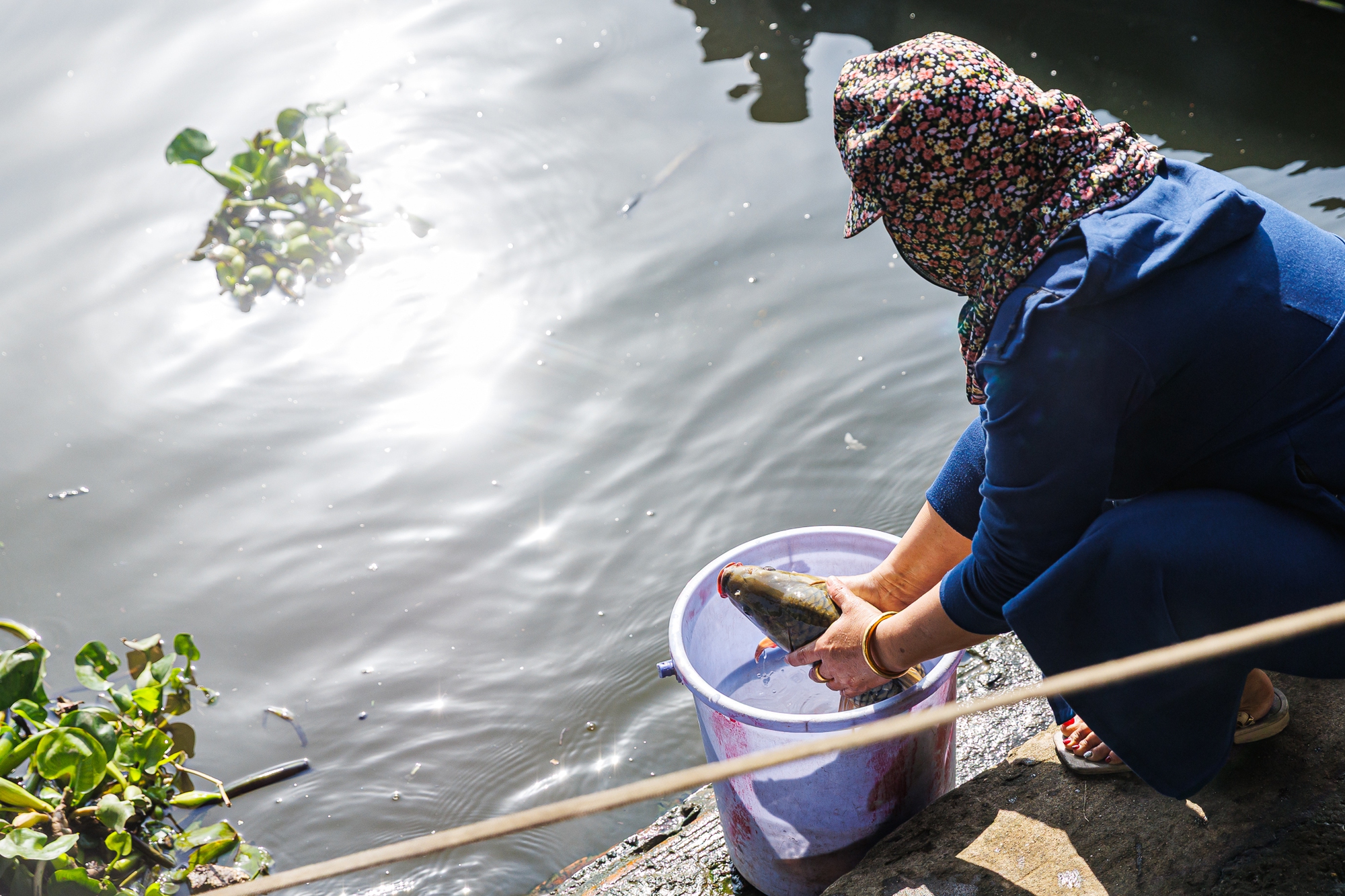 M&iacute;a chằng k&iacute;n xe m&aacute;y, c&aacute; ch&eacute;p đỏ rực bến s&ocirc;ng: TP.HCM - H&agrave; Nội rộn r&agrave;ng tiễn &ocirc;ng C&ocirc;ng &ocirc;ng T&aacute;o ng&agrave;y 23 th&aacute;ng Chạp- Ảnh 4.