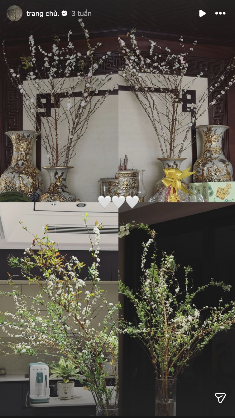 Do&atilde;n Hải My trang tr&iacute; biệt thự chục tỷ đ&oacute;n Tết, được khen vừa đẹp vừa kh&eacute;o v&igrave; m&acirc;m cỗ c&uacute;ng &ocirc;ng C&ocirc;ng &ocirc;ng T&aacute;o - Ảnh 5.