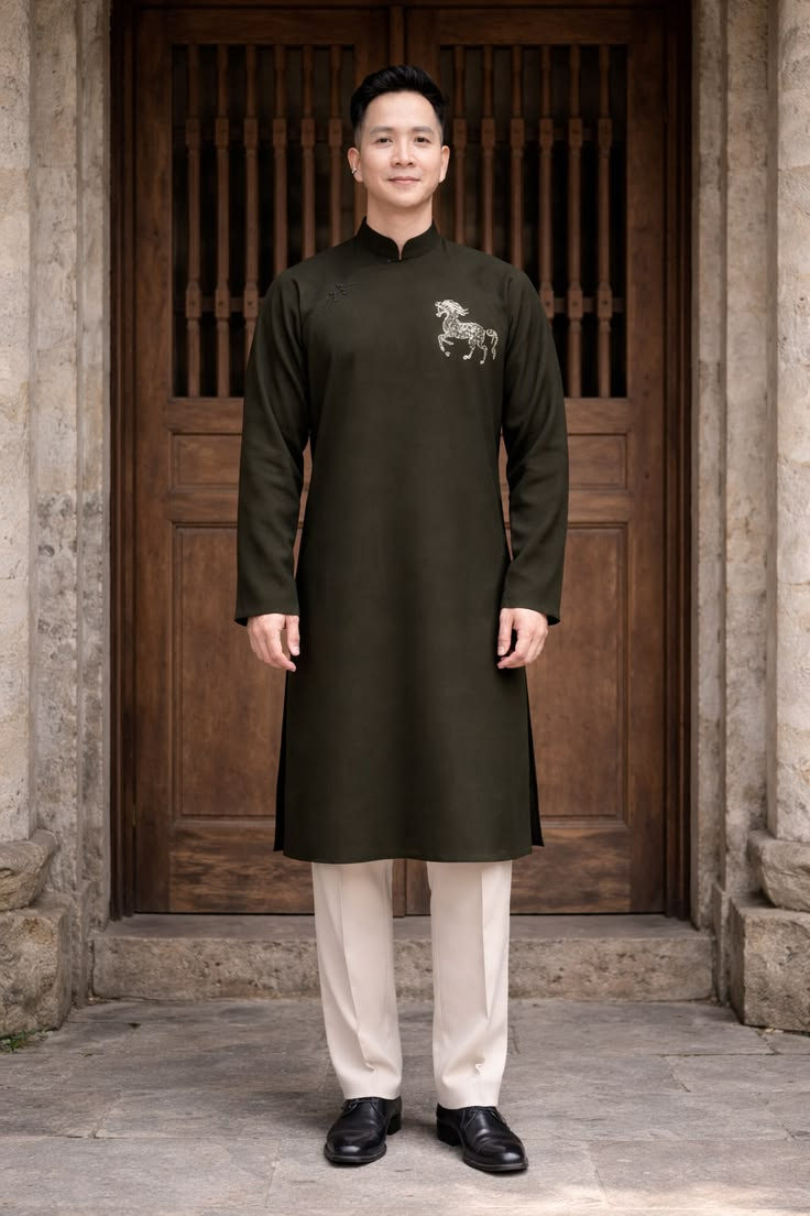 &Aacute;o d&agrave;i nam ng&agrave;y c&agrave;ng đẹp v&agrave; nhất định bạn phải cho chồng y&ecirc;u diện một bộ Tết n&agrave;y- Ảnh 18.