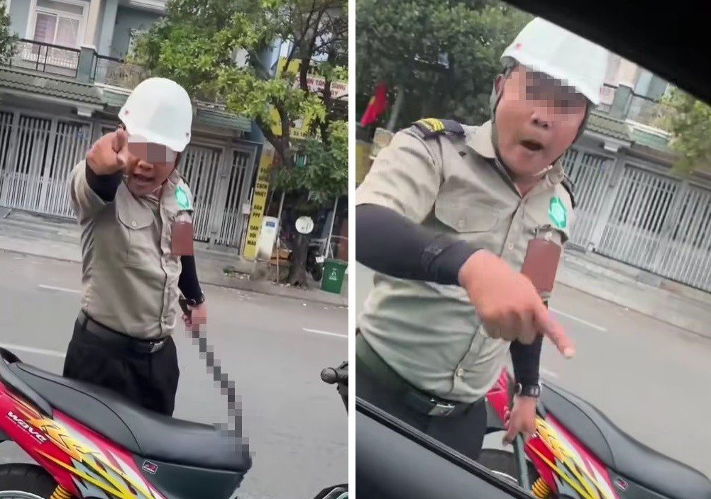 Bảo vệ TPHCM hăm dọa t&agrave;i xế c&ocirc;ng nghệ g&acirc;y x&ocirc;n xao dư luận - Ảnh 1.