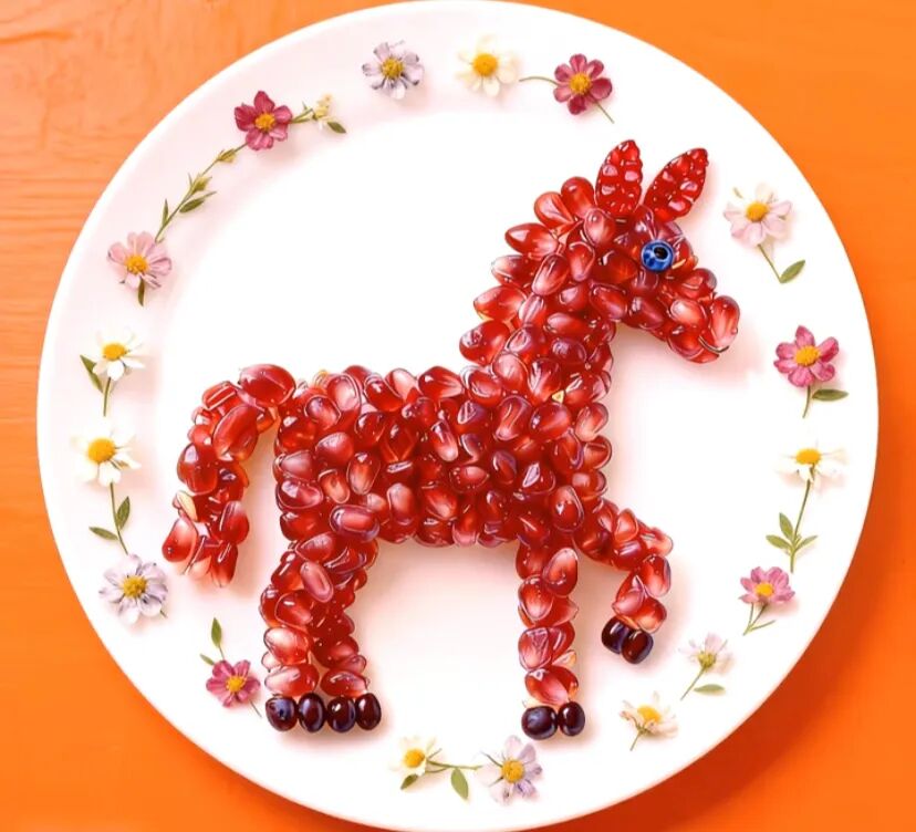 Đĩa tr&aacute;i c&acirc;y h&igrave;nh ngựa t&agrave;i lộc cho năm mới B&iacute;nh Ngọ 2026 th&ecirc;m phần rực rỡ - Ảnh 7.