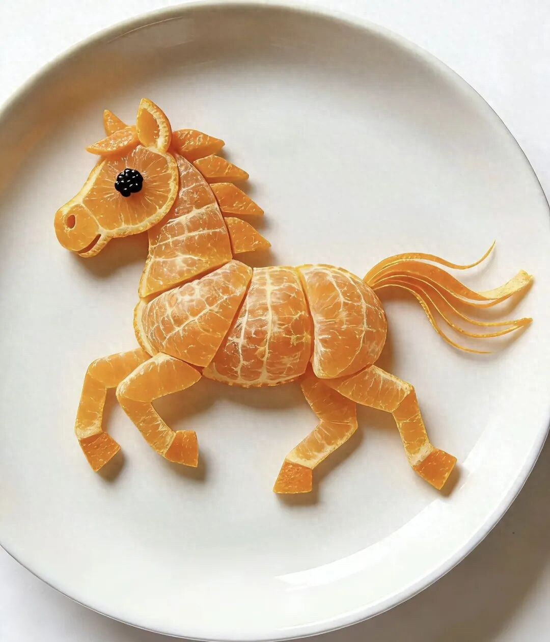 Đĩa tr&aacute;i c&acirc;y h&igrave;nh ngựa t&agrave;i lộc cho năm mới B&iacute;nh Ngọ 2026 th&ecirc;m phần rực rỡ - Ảnh 1.