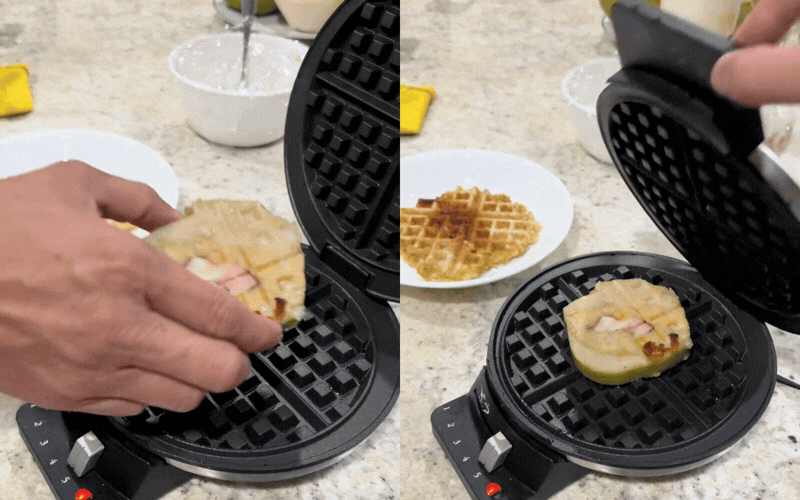 Tuyệt chi&ecirc;u nướng b&aacute;nh chưng , b&aacute;nh t&eacute;t gi&ograve;n rụm với m&aacute;y waffle hấp dẫn năm 2026 - Ảnh 4.