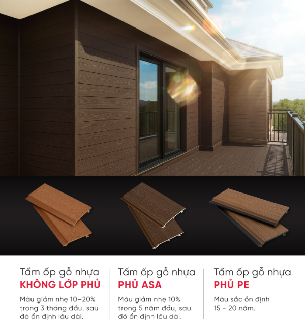 Vật liệu ốp ngo&agrave;i trời 2026: So s&aacute;nh độ bền Gỗ nhựa, Panel v&agrave; Nh&ocirc;m- Ảnh 2.